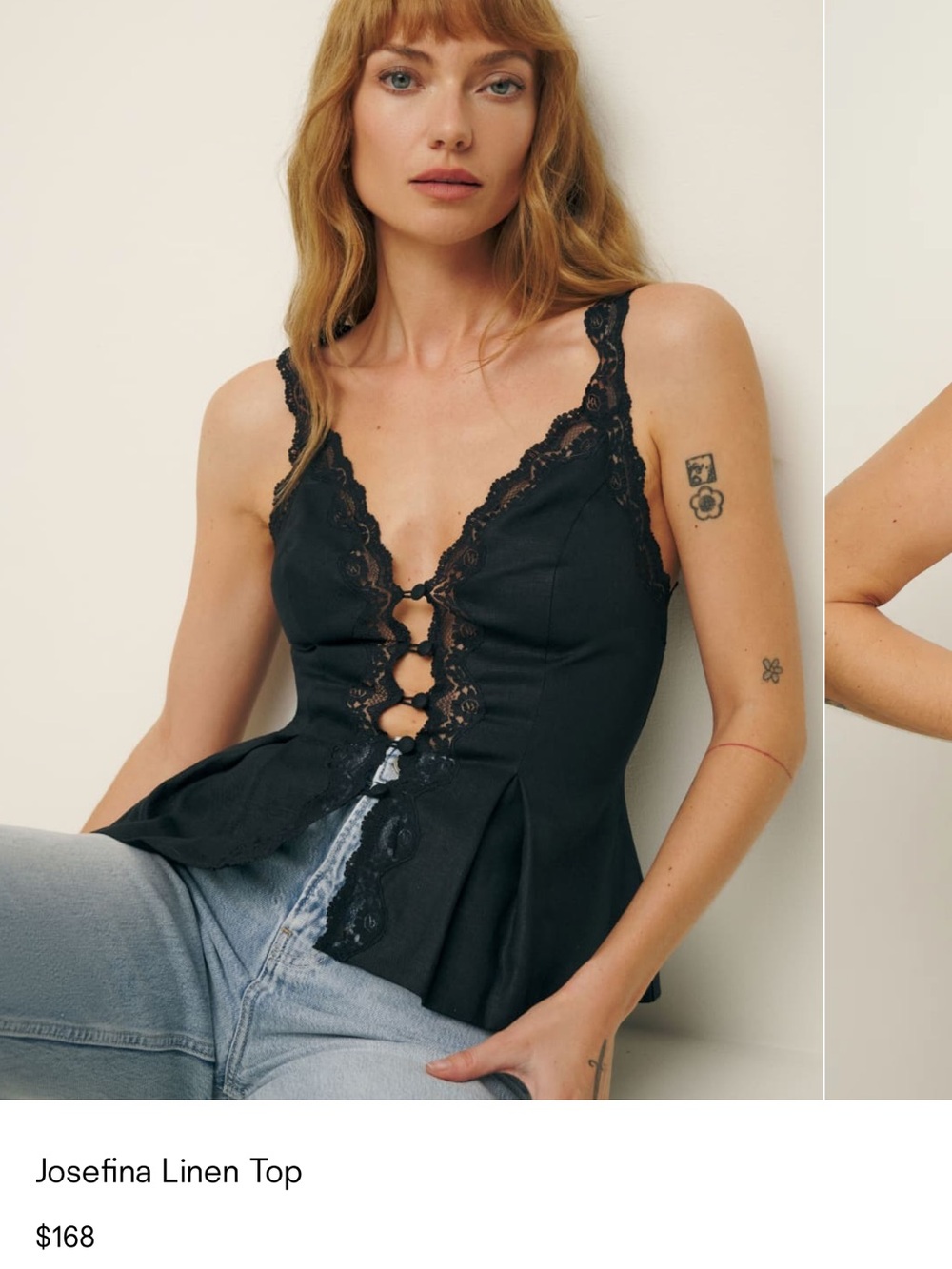 Reformation- Josefina Linen Top